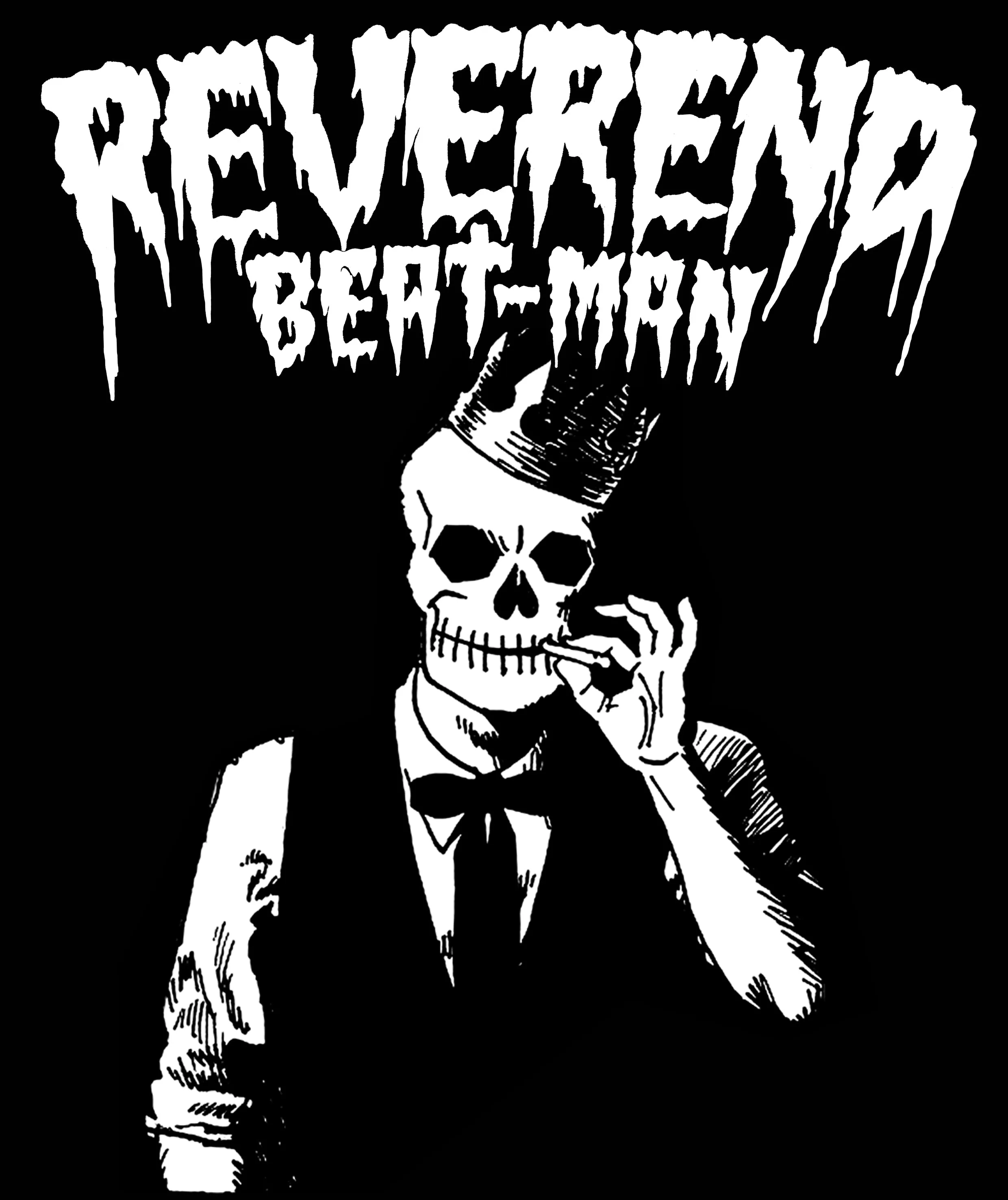 T-SHIRT -  Black - Reverend Beat-Man - Voodoo King Blood Font