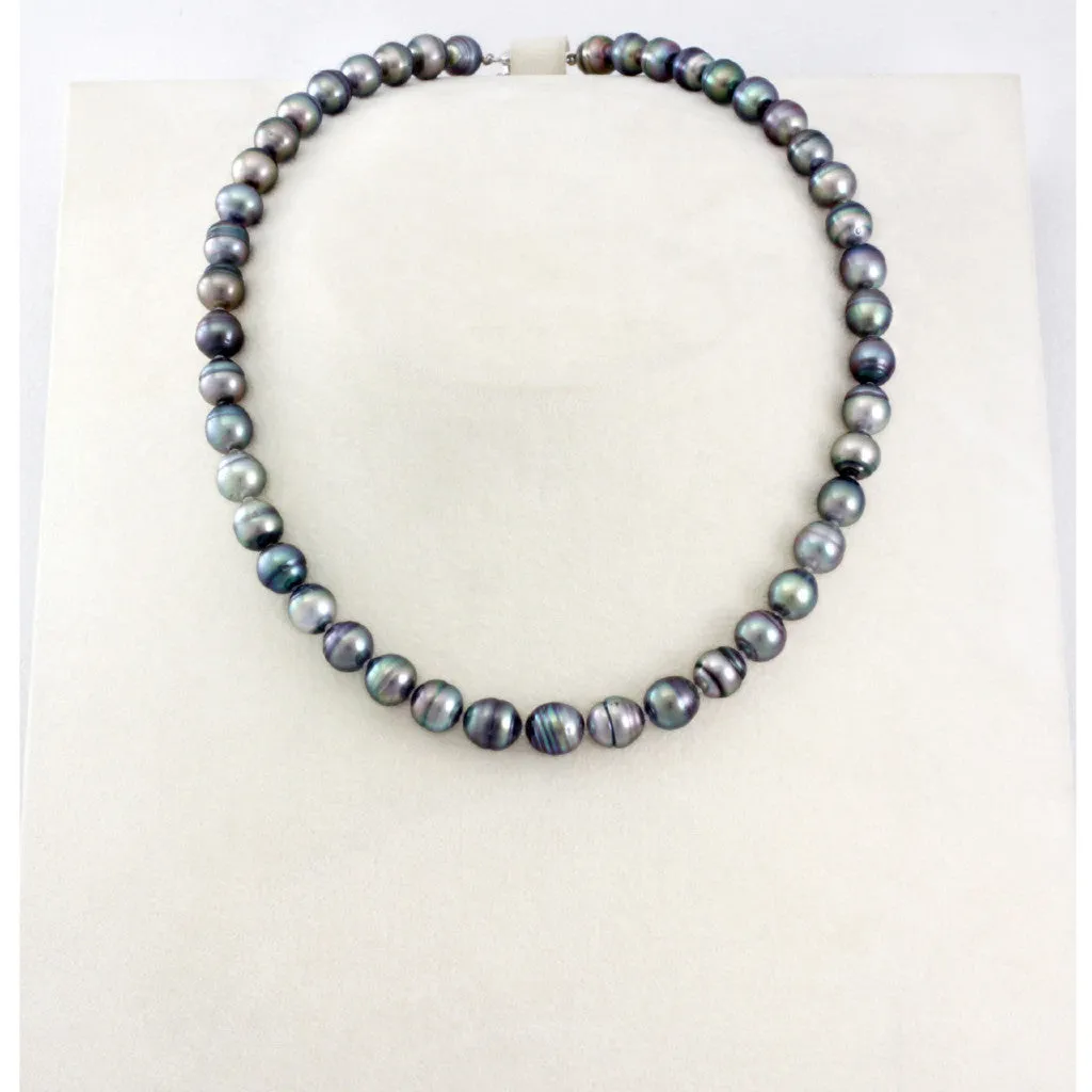 Tahitian pearl strand - Silver clasp - NESVPE01093