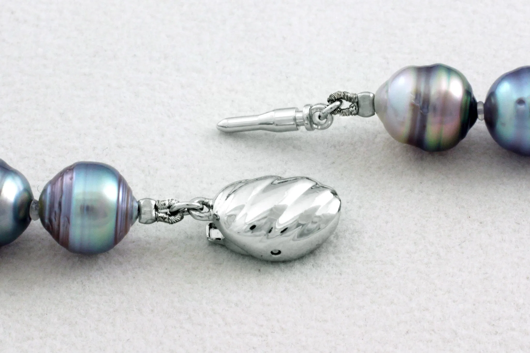 Tahitian pearl strand - Silver clasp - NESVPE01093