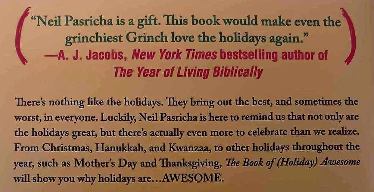 THE BOOK OF HOLIDAY AWESOME - Neil Pasricha