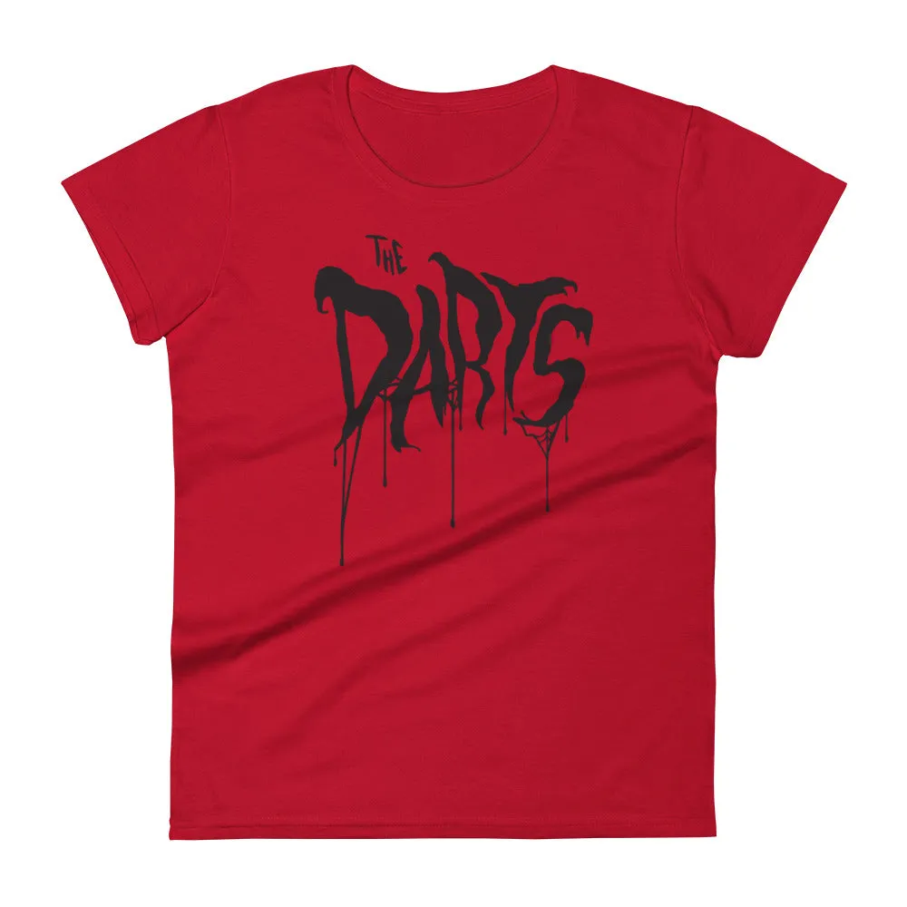 THE DARTS RED "SPIDER WEB" FEMME FIT TEE