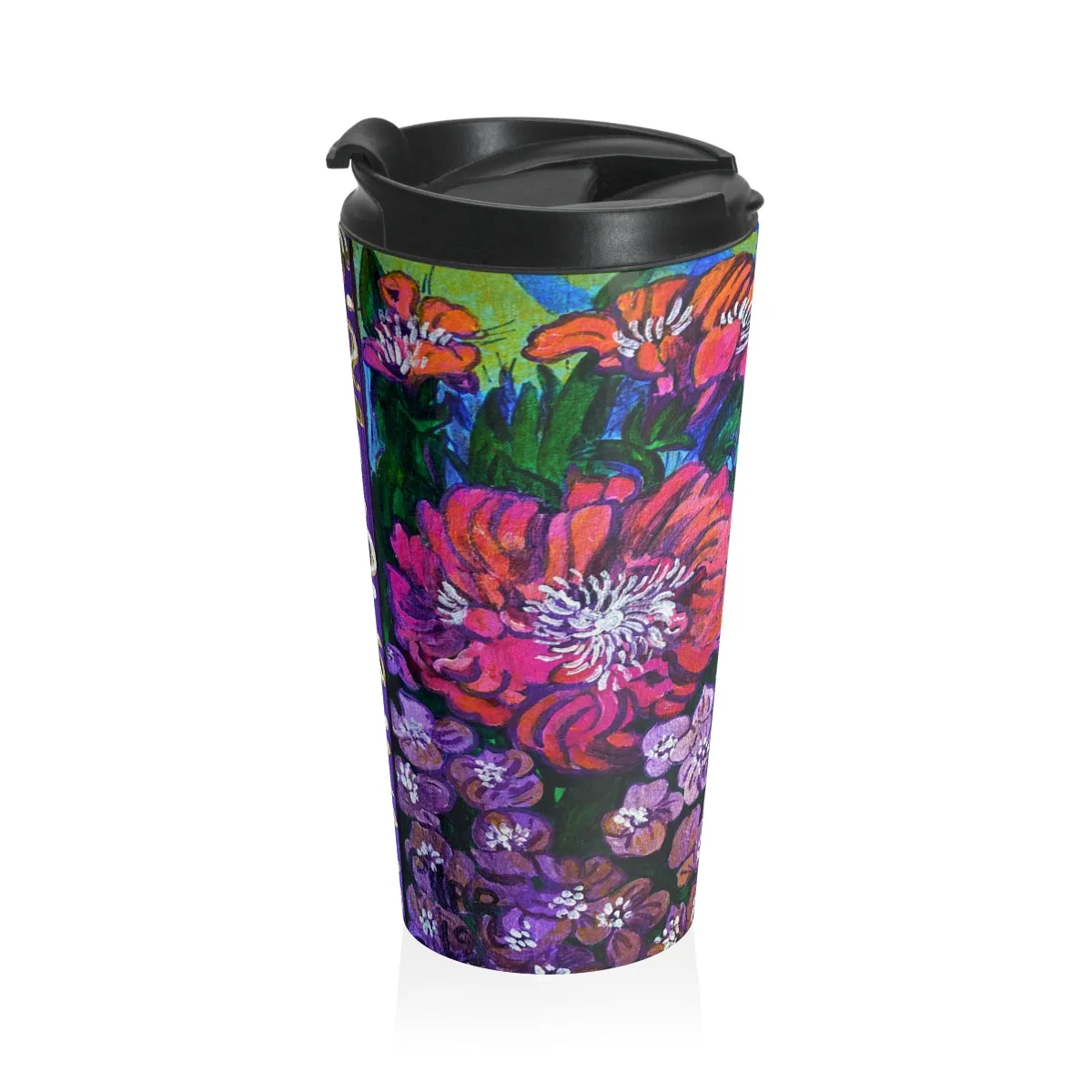 Travel Mug in Stainless Steel  "The Garden"