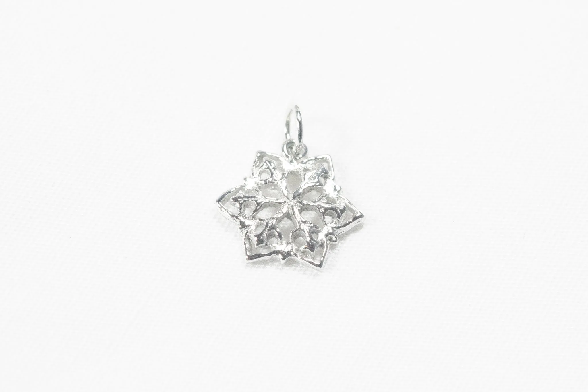 White Gold Snowflake Pendant